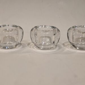 Elegant Clear Glass Tealight Holders